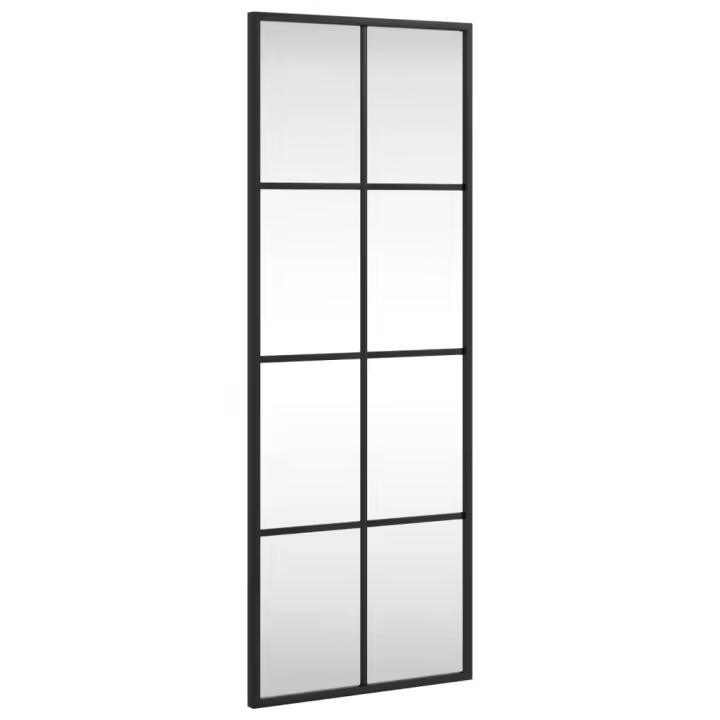 Espejo bañoEspejo de pared rectangular de hierro negro 30x80 cm - 1