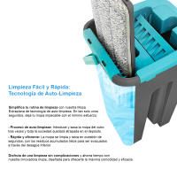 Mopa Extraplana con Cubo Escurridor Nyana Home - Limpieza Eficiente y Sin Esfuerzo - details 3