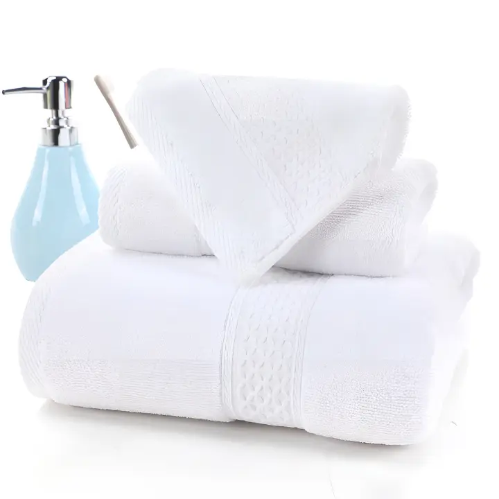 Juego de toallas de Algodón de lujo para el hogar, Set de 3 piezas, Ultra suave, highly absorbente, incluye 1 toalla de baño, 1 toalla de mano, 1 paño - 1