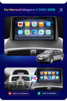 AWESAFE inalámbrico CarPlay Android Auto Radio para Renault Megane 2 2002 2003 2004 2005 2006 2007 2008 2009 coche reproductor multimedia GPS 2 din autoradio volante controles RDS Bluetooth - details 2