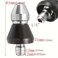 Lavadora De Alta Presión Rápida Con 6 Aspersores Universal Máquina De Lavar Desagüe Tubo De Atracci\u00f3n Limpieza Boquilla Met\u00e1lica 1/4" - details 1