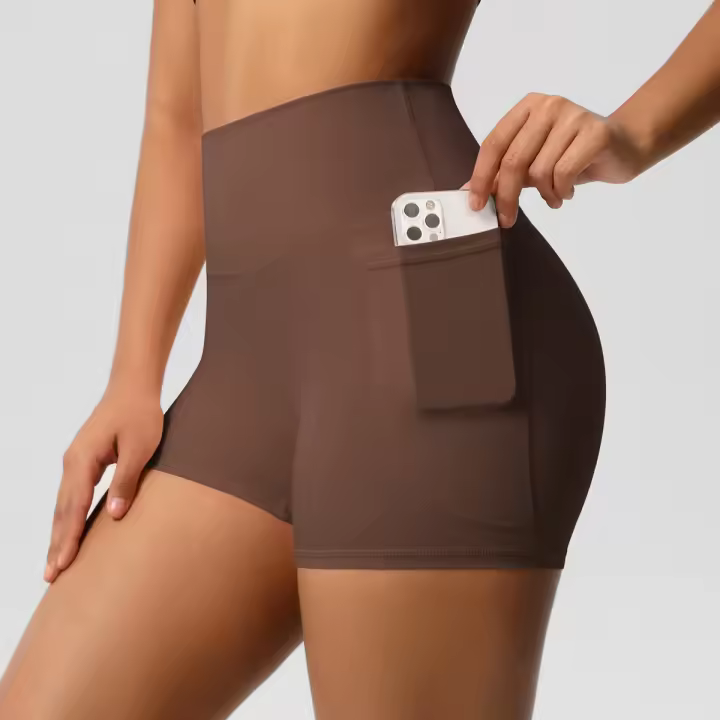 SSITO Pantalones de Yoga de Pure Color with Curve de Mermaid, Pantones de Tres Puntos with Bolsillo, Pantones Cortos de Yoga ajustados transpirables de beltada Haute para el Ambiente - 1