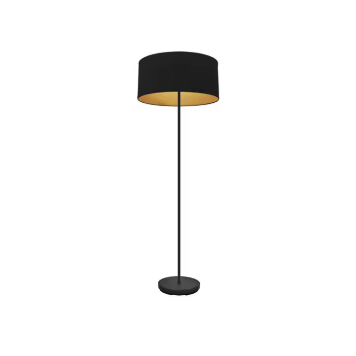 Fabrilamp - Pie Salon Anuska 1xe27 Negro/negro-oro 162x40x40 Cm - 1