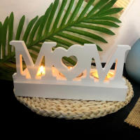 Molde De Silicona Para Vela 3D 'Dear Dad Mom' Hecho a Mano Decoración Del Hogar Regalo De Amor DIY Molde De Resina Y Plástico - details 2