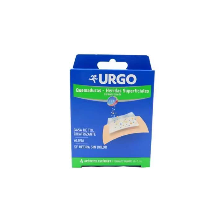 URGO QUEMADURAS HERIDAS SUPERFICIALES 73 X 45 CM 4 UNID GRANDE - 1
