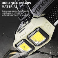 Linterna Frontal Recargable 1000 Lumen LED Con Luz Blanca Roja Impermeable Para Camping Pesca Y Actividades Al Aire Libre - details 4