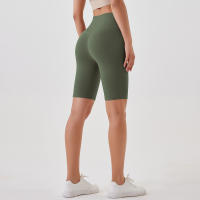 Shorts De Yoga Para Mujer Cintura Alta Transpirables Suaves Y Tensos Leggings De Gimnasio Cortos De Ciclismo Deportivos - details 47