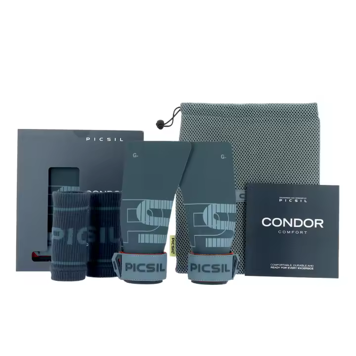 PICSIL Calleras Condor, Agarre Mejorado con Magnesio, Protección Premium para Cross Training, Calistenia y Gimnasio - 1