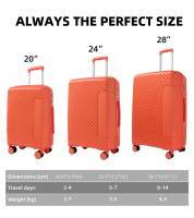 S7 STAR LG57144-LG57151 Maleta Rígida Colourful Juego 3 Piezas, Set Cabina Equipaje de Moda 3 en 1, PP Maleta Resistente Color Puro con 4 Ruedas Giratorias 360°, Pack Maleta Trolley Elegante Ligero 20/24/28in - details 8