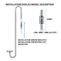 Válvula De Comprobación De CO2 Para Acuario Acero Inoxidable Tipo Torre Anti Caída Accesorios Para Generador De CO2 Y Difusor De Tanque De Peces - details 2