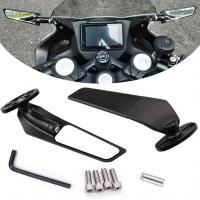 Espejo Retrovisor Ajustable Para Motocicleta Suzuki GSXR 600 750 1000 GSX1300R GSX650F GSX-R Aluminio Y Vidrio Negro - details 4