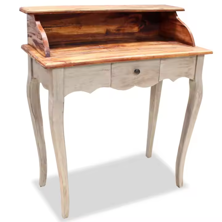 vidaXL Escritorio de madera maciza reciclada 80x40x92 cm - 1