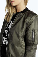 Nueva Chaqueta Corta De Mujer Estilo Vintage High Street O-neck Chaqueta Militar Moda Cierre De Cremallera Manga Larga Para Mujer - details 6