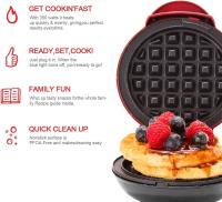 Máquina de gofres eléctrica para el desayuno, Mini olla para gofres, horno para pasteles, huevos, burbujas，350W Machine à Petit Gaufres avec Revêtement Antiadhésif，Mini Gofrera Roja 350W - Ideal para Gofres y Wafles-gofrera 3 en 1 - details 2
