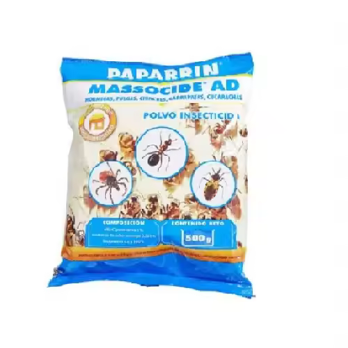 Massó PAPARRIN, Polvo Insecticida Espolvoreo contra Insectos Rastreros, Bolsa 500 gr - 1