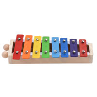 Xilofón De 8 Teclas Tamaño Compacto Glockenspiel Con Placa De Aluminio Colorida Y Mallets De Madera Instrumento De Percusión Musical Regalo - details 14