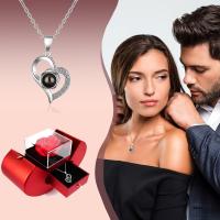 Joyero con forma De Rosa DE LA Navidad y el collar en forma de corazón, Coltando de Amor de moda Europea y Americana, Gift de Navidad PARA EL Día DE LA Madre - details 1