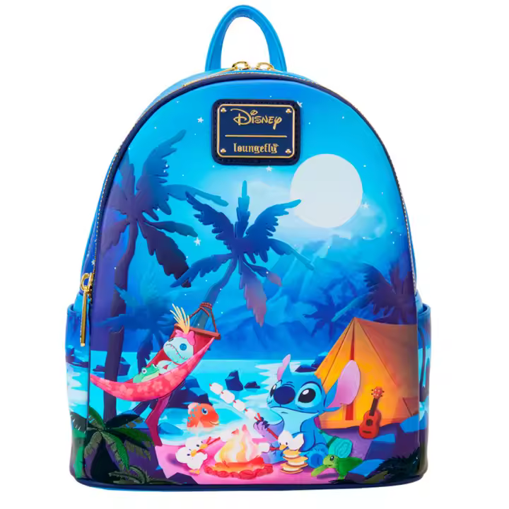 LOUNGEFLY Mochila  Stitch Camping Cutties Lilo y stitch Scrump mujer  Punge Disney   Backpack - 1