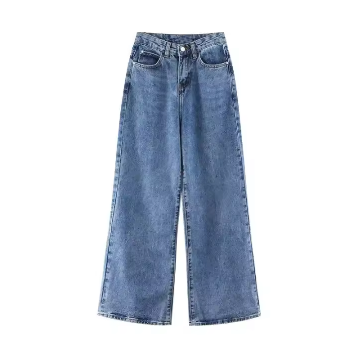 Verde Pantalones Vaqueros Belta Alta Talla Grande Mujer - 1