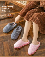 Zapatillas De Invierno Unisex Algodón Tacones Plano Antideslizantes Para Hombre Y Mujer Pantuflas De Plush Cálidas Para El Hogar Pareja - details 9