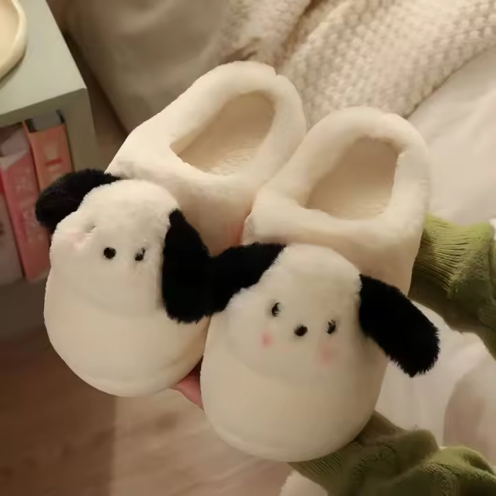 Nuevos Pantuflas De Hombre Para Interior Antideslizantes Invierno 2024 Suaves Y Cálidas Con Diseño De Oso De Peluche Pantuflas Casuales De Algodón Para Dormitorio - 1