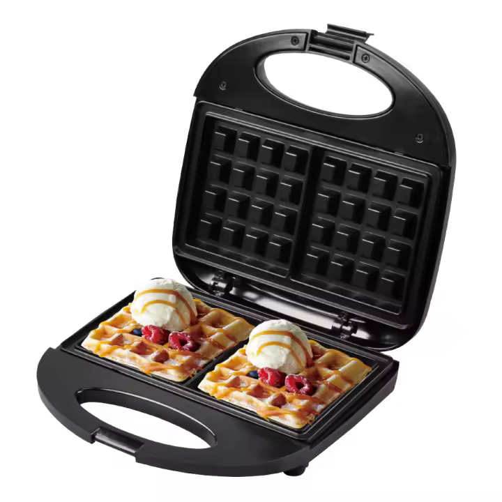 Mini máquina para hacer filetes, hamburguesas, paninis, sándwiches, pan, desayuno y wafles, estilo europeo, R.242 - 1