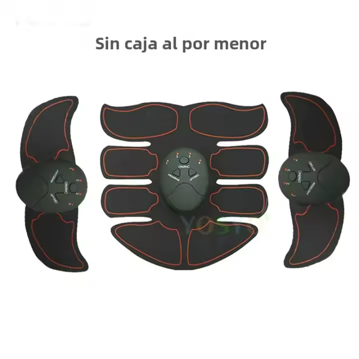Estimulador Muscular Inteligente Entrenador De Abdomen Con Electrodo Para Pérdida De Peso Y Adelgazamiento Dispositivo De Modelado Corporal Negro Tamaño Multi SML - 1
