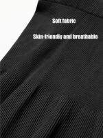 Monopiece De Yoga Para Mujer En Color Sólido Con Ribbed Y Manga Larga Sin Costuras Fitness Bodysuit De Activewear Slim Fit - details 7