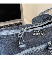 Bolso De Hombro Casual De Denim Lavado Resistente Al Desgaste Con Múltiples Bolsillos Y Gran Capacidad Para Mujer - details 5