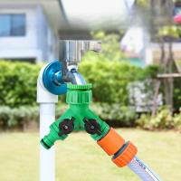 Splitter De Jardín 2 Caminos Válvula Y Doble Con Grifo Para Riego De Plantas Y Jardinería Con Apagado De Agua - details 6
