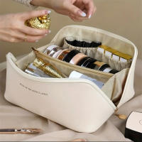 Neceser cosméticos de viaje de CUELO SINTÉTICO gran capacidad, MEJORADA,estuche de maquillaje portátil para mujer, organizador de artículos de tocador multifuncional impermeable - details 9