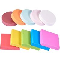 10 Piezas De Bloques De Grabado De Goma Planos Redondos Y Cuadrados Mixtos De 50 Mm Para Principiantes O Profesionales Scrapbooking Colores Mixtos - details 0
