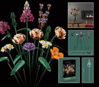 Bloques de construcción de flores, flores preservadas, 10328, rosa, regalo del Día de San Valentín, ramo romántico, juego de montaje - details 2