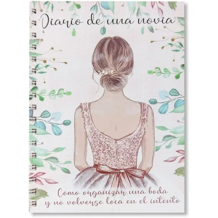 Diario de la Novia - Planificador y Organizador de Boda Completo  de Aguval ,Guía para Novias con Ilustraciones Originales y Espacio para Notas  Tamaño Portátil y Encuadernación en Espiral  Papel Premium de 160 gramos  Marca ARGUVAL - 1