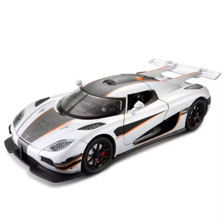Coche De Acción Con Luz Y Sonido 1:24 Escala KNGG One1 Modelo De Aleación Juguetes Para Niños Regalo De Cumpleaños Coche De Simulación Metálico Duradero Con Puertas Abrejables - 1