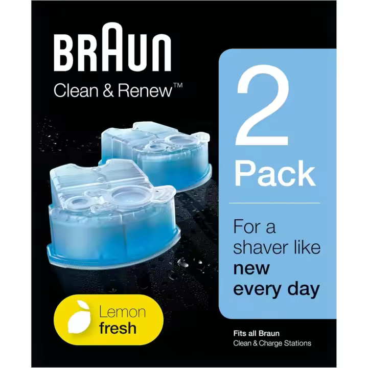 Braun Clean&Renew CCR - Recambio de cartucho de recarga CCR de afeitadora eléctrica, 2 unidades - 1