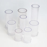 Molde De Vela Geométrico Y Rayado Fácil Desmoldado DIY Cilíndrico Con Tapa Plana De Acrílico Para Fabricación De Velas Suministros De Arte Decoración Del Hogar - details 4