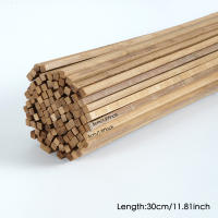 50Pcs Varillas De Bambú Rectangulares Para Modelos Y Manualidades No Terminadas Material De Madera Para Artesanía Y Construcción - details 5