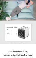 Aire acondicionado portátil, mini enfriador de aire, ventilador silencioso para dormitorio y oficina. - details 7