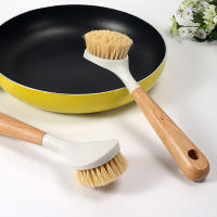 Cepillo De Limpieza Para Cocina Con Mango De Madera Natural Cepillo De Lavado De Platos Para Sartén De Hierro Fundido - details 9