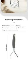 1pc Picadora De Papas De Acero Inoxidable Manual Molinillo De Ajo Creativo Para Batata Y Calabaza Gadgets De Cocina - details 4