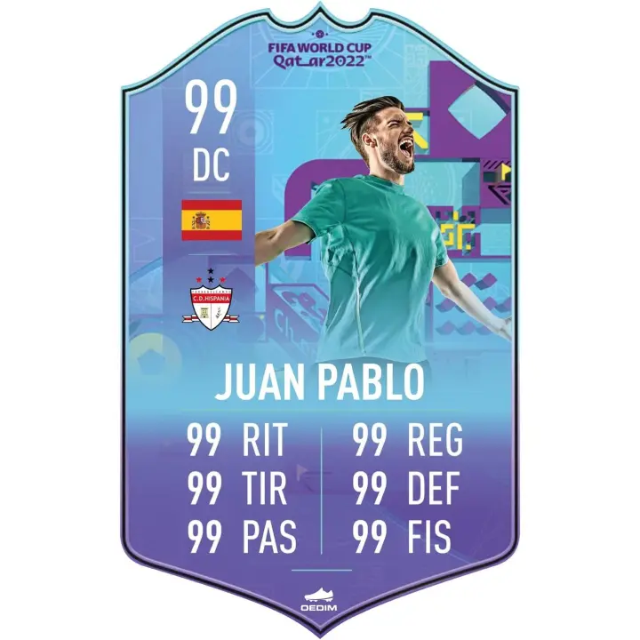 Oedim Carta de Fútbol Personalizada Diseño Phenoms, 21x33,5cm, Fabricado en PVC 5mm, Divertida y Original. Enviar personalización a lucasgarcia@oedim.com - 1