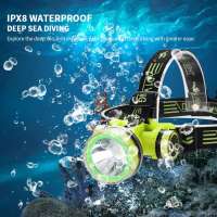 Linterna Frontal Profesional Para Natación 100m Luz Fuerte Submarina Interruptor Magnético Impermeable IPX8 Lámpara Frontal Magnética Para Actividades Acuáticas - details 1
