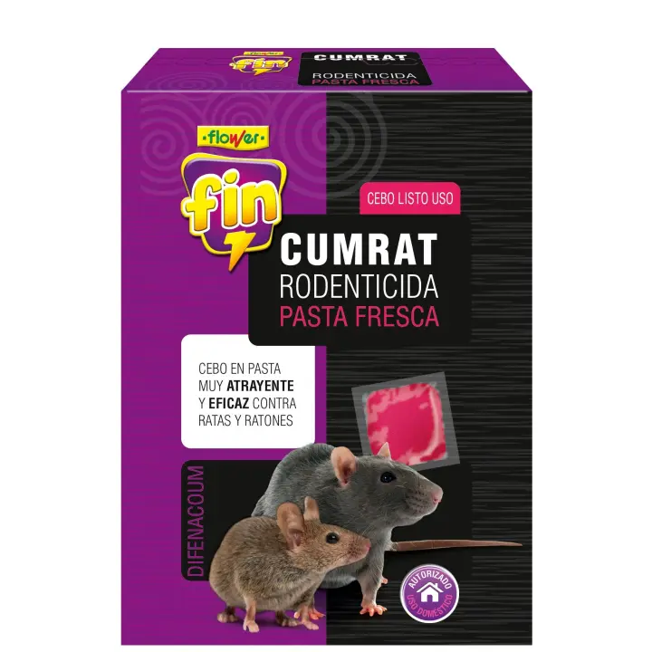 FLOWER CUMRAT PASTA FRESCA RODENTICIDA LISTO USO+RATAS+RATONES 2x150 GR - 1