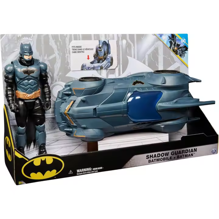 DC Comics Batman Pack Batman Y BATMÓVIL - Batman Figura de Acción 30 cm y Coche Batman (Spin Master 6070521) - 1