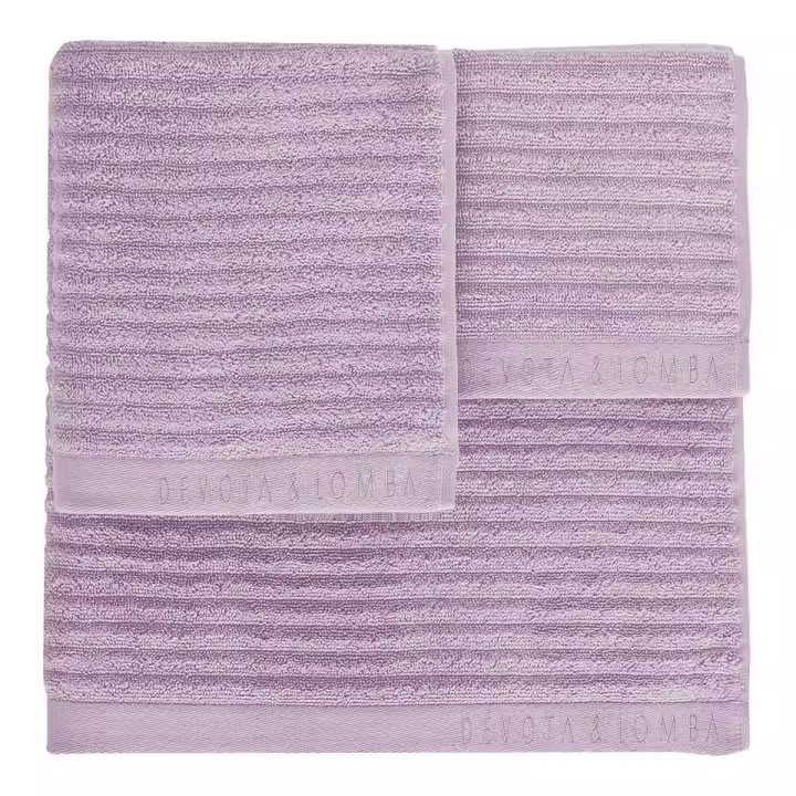 Toalla Devota & Lomba Rayas lila Lila 100 % algodón 30 x 50 - 50 x 90 - 70 x 140 cm - 1