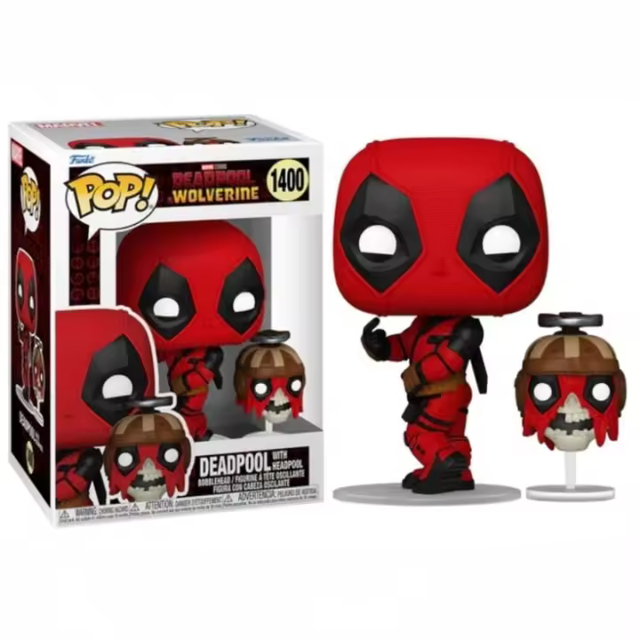 Funko Pop! Marvel Deadpool and Wolverine, Deadpool with Headpool 1400 - 1