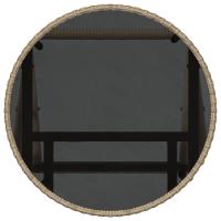 Conjunto de Bistro de Jardín de 3 Piezas vidaXL con Cojines Beige de Poliratán - details 5