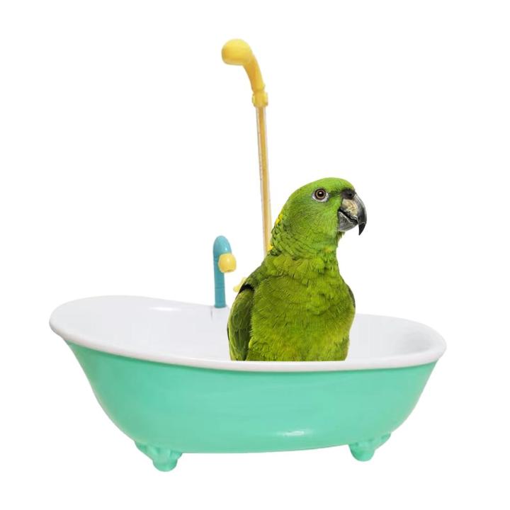 Baño Automático Para Pájaros Accesorio De Jaula De Bird Blue Diversión En El Baño Para Pájaros Suministros De Baño De Plástico Para Mascotas