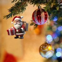 Colgante De Navidad De Santa Claus Y Payaso De Acrílico Rojo Para Decoración De Ventanas Y Coches Regalo De Adornos De Árbol De Navidad - details 8